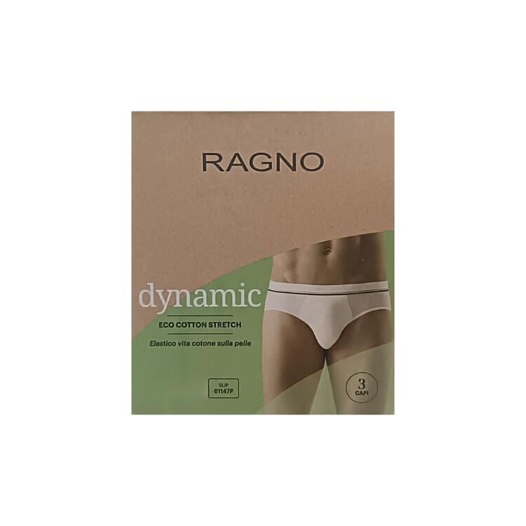 SLIP UOMO COTONE ELASTICIZZATO ELASTICO ESTERNO RAGNO 61147P (3 PAIA) RAGNO