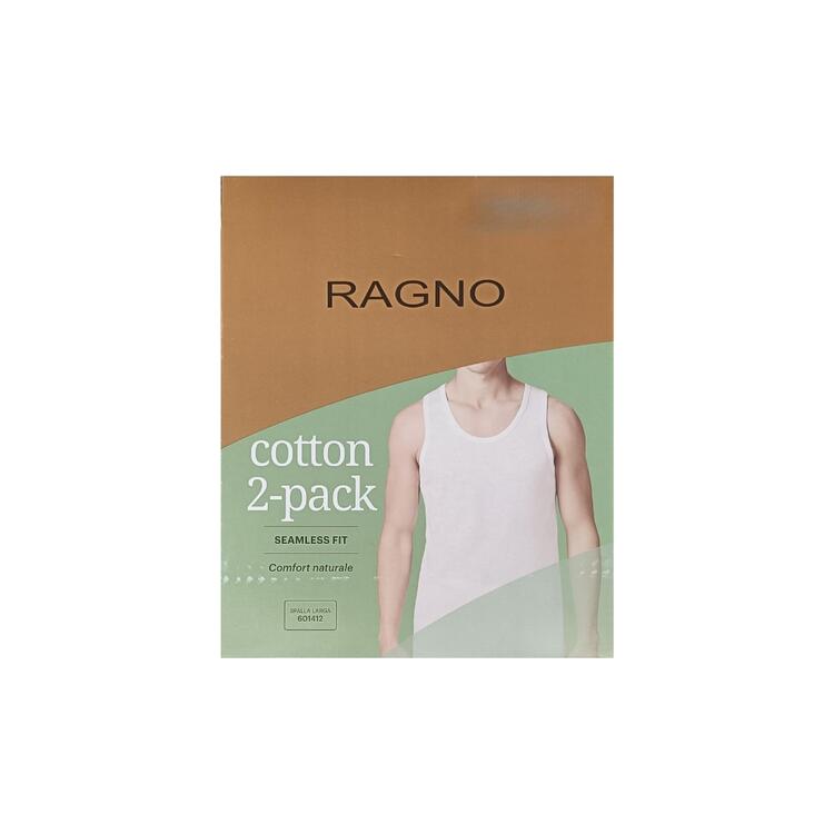 CANOTTA UOMO SPALLA LARGA COTONE RAGNO 601412 (x2) RAGNO