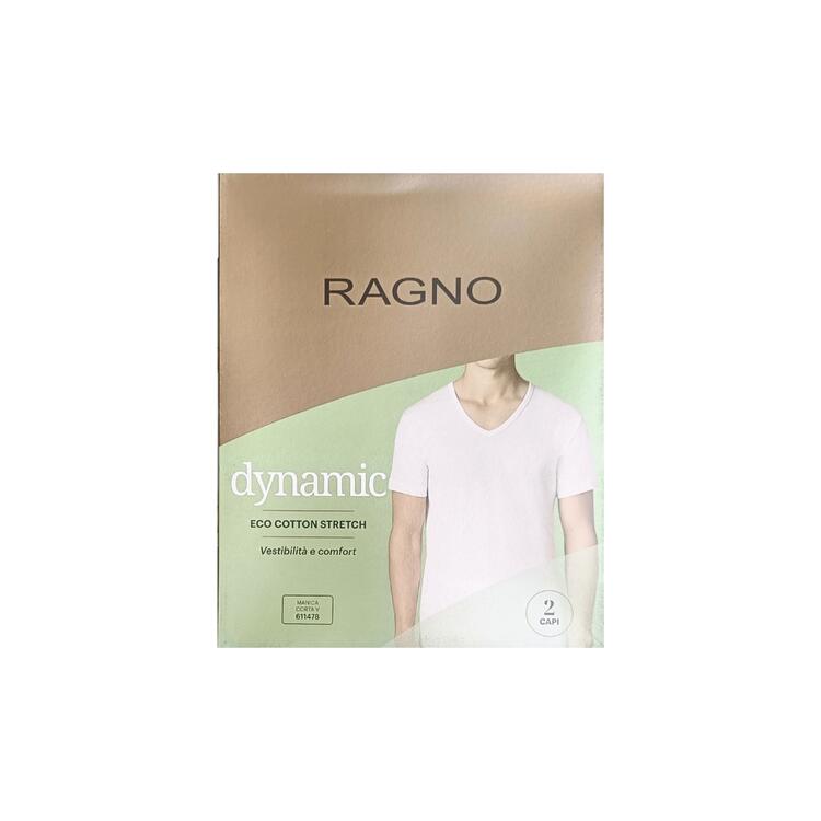 MAGLIA UOMO SCOLLO A V COTONE ELASTICIZZATO RAGNO 611478 (x2) RAGNO
