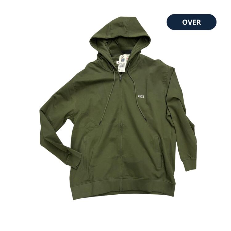 FELPA OVER UOMO FULLZIP CON CAPPUCCIO RIFLE ORFF302 (3XL-6XL) RIFLE