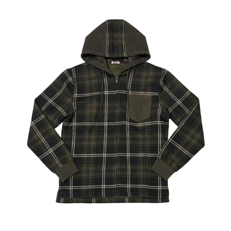 Felpa uomo con cappuccio e zip in fantasia scozzese Rifle RFF807 RIFLE