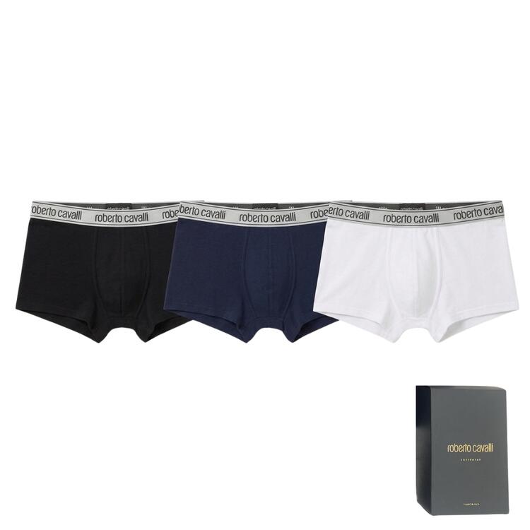 Boxer uomo in cotone elasticizzato Roberto Cavalli WSO00H CE001 (3 paia) ROBERTO CAVALLI