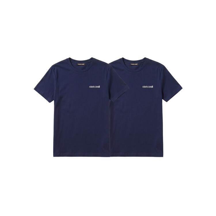 T-shirt uomo girocollo in cotone elasticizzato Roberto Cavalli WSO00E CE010 (2 capi) ROBERTO CAVALLI