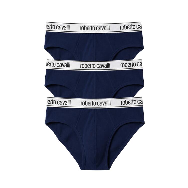 Slip uomo in cotone elasticizzato Roberto Cavalli WSO00G CE001 (3 paia) ROBERTO CAVALLI