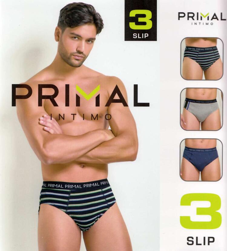 Slip uomo in cotone elasticizzato Primal S338 TRI-PACK Primal