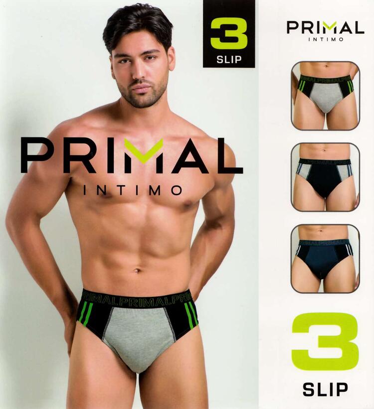 Slip uomo in cotone elasticizzato Primal S341 TRI-PACK Primal