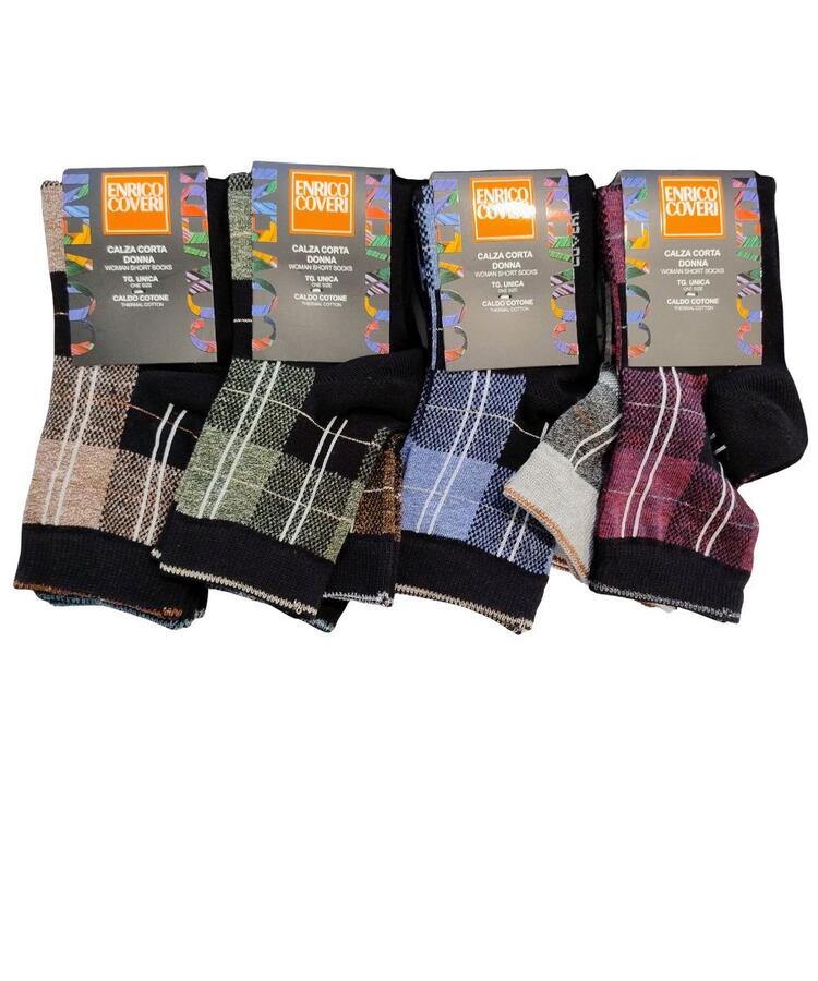 Calzino corto donna in cotone caldo elasticizzato Coveri Self-25 COVERI