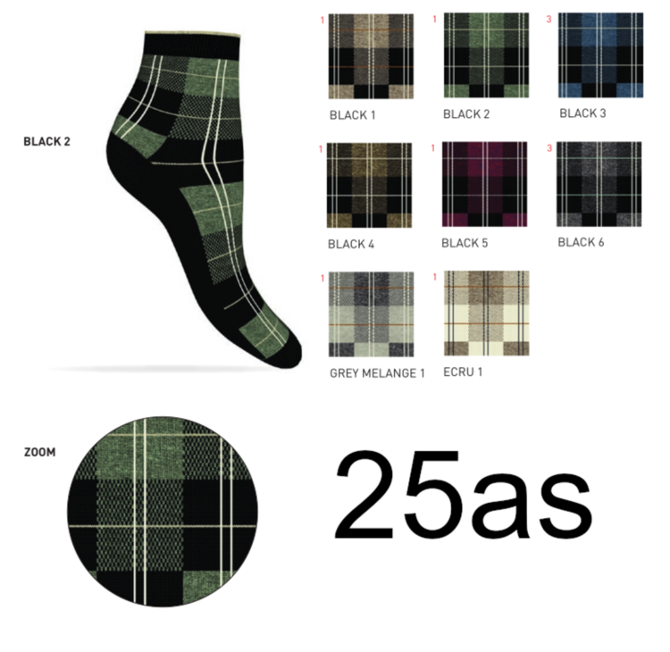 Calzino corto donna in cotone caldo elasticizzato Coveri Self-25 COVERI