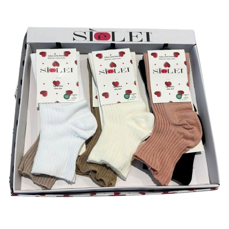 Calzino corto donna in cotone elasticizzato Sielei CN01 ( PAIO) Sièlei
