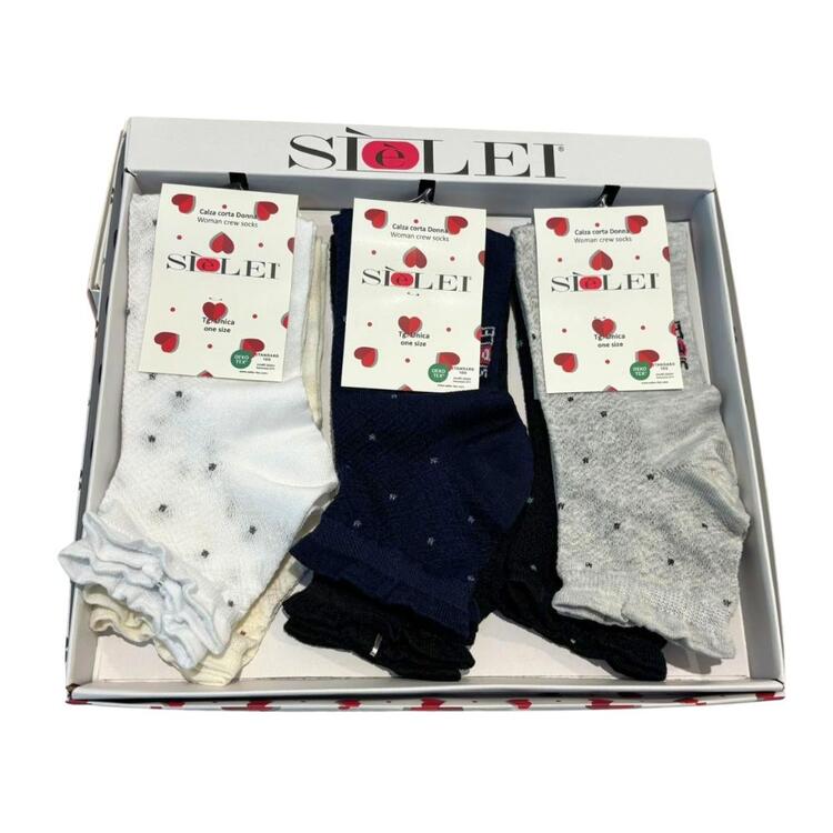 Calzino corto donna in cotone elasticizzato Sielei PU01 (1 PAIO) Sièlei