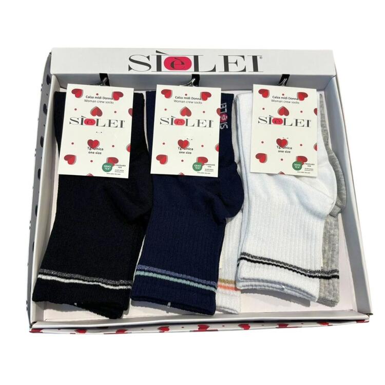 Calzino corto donna in cotone elasticizzato Sielei RS02 (1 PAIO) Sièlei