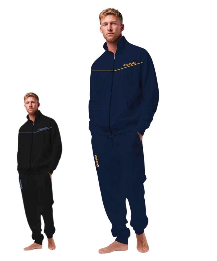 Tuta uomo primaverile in cotone con zip Superga 26307 Superga