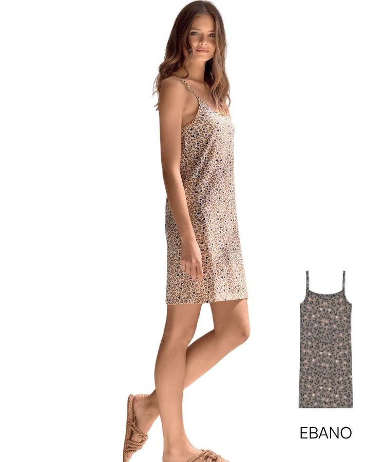 Camicia da notte donna a spallina stretta in jersey di cotone Infiore Sauvage SVG634193 Infiore