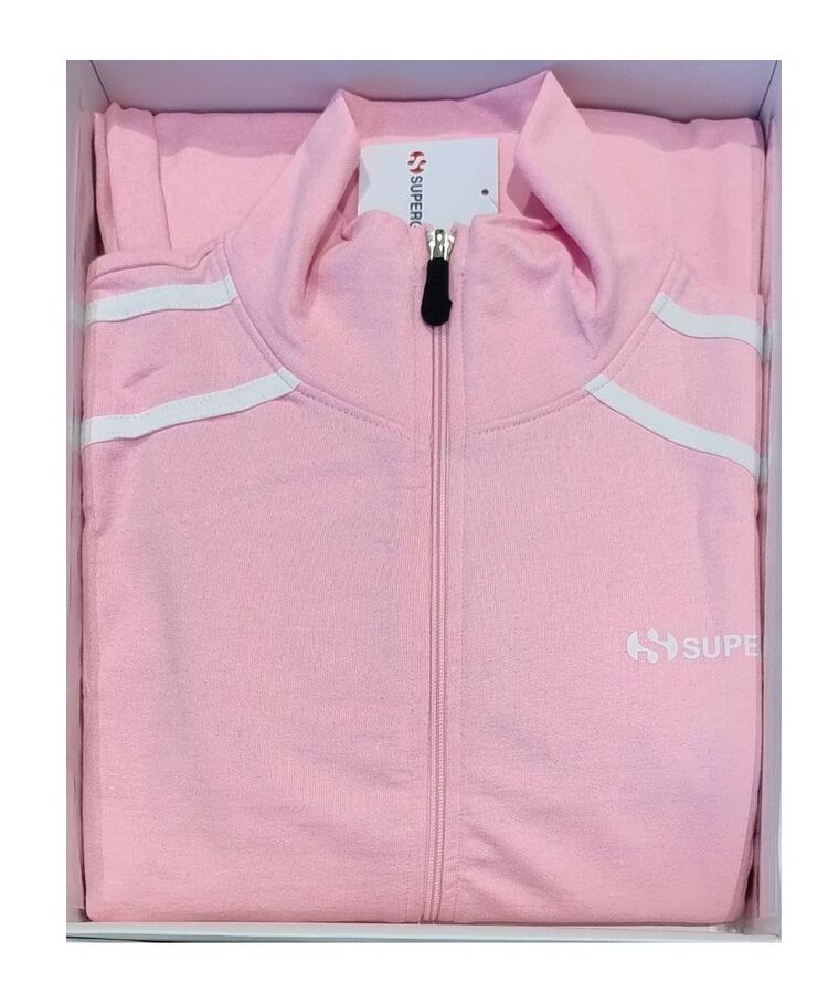 Tuta donna primaverile in cotone garzato con zip Superga 26406 Superga