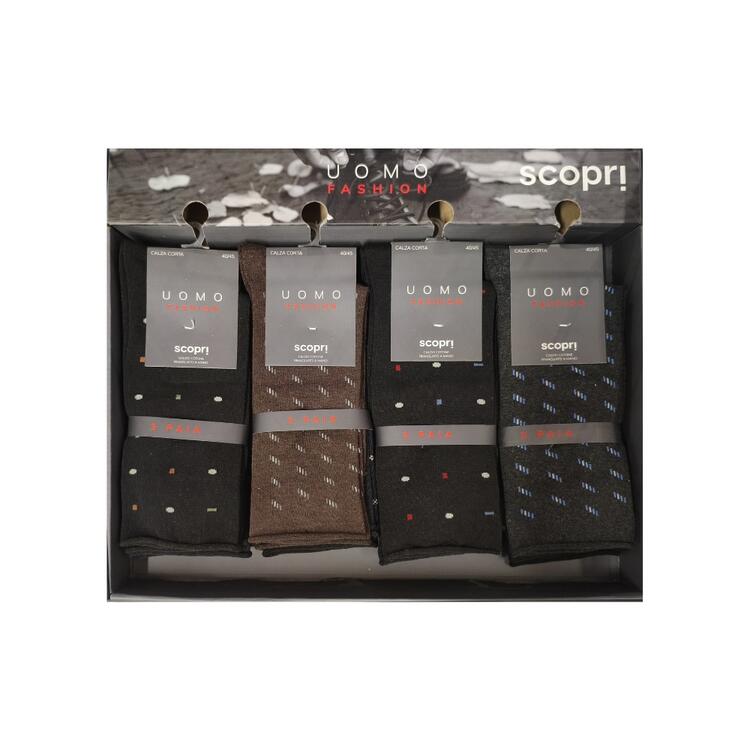 Calza corta laser uomo in caldo cotone elasticizzato Scopri art. Pedro (tri-pack) Scopri Calze