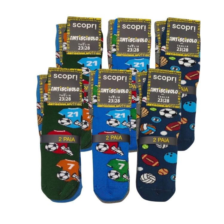Calzino antiscivolo bambini Scopri Willy (2 PAIA) Scopri Calze