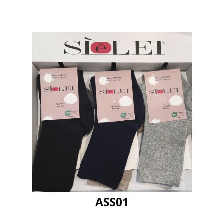 Calza donna corta a costine Sièlei IS01 (1 paio) Sièlei