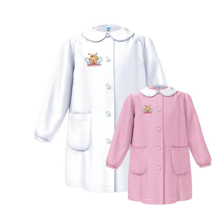 GREMBIULE ASILO BAMBINA SIGGI 33GR4174 RICAMO APE Siggi