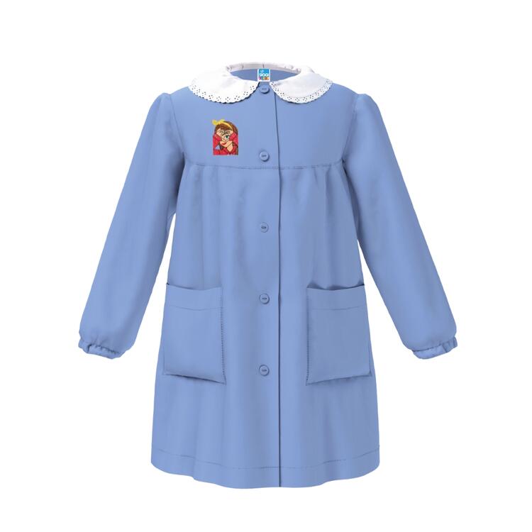 GREMBIULE SCUOLA BAMBINA SIGGI 33GR4211 RICAMO BIMBA CUORE Siggi