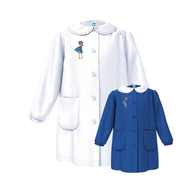 GREMBIULE SCUOLA BAMBINA SIGGI 33GR4216 RICAMO RAGAZZA Siggi