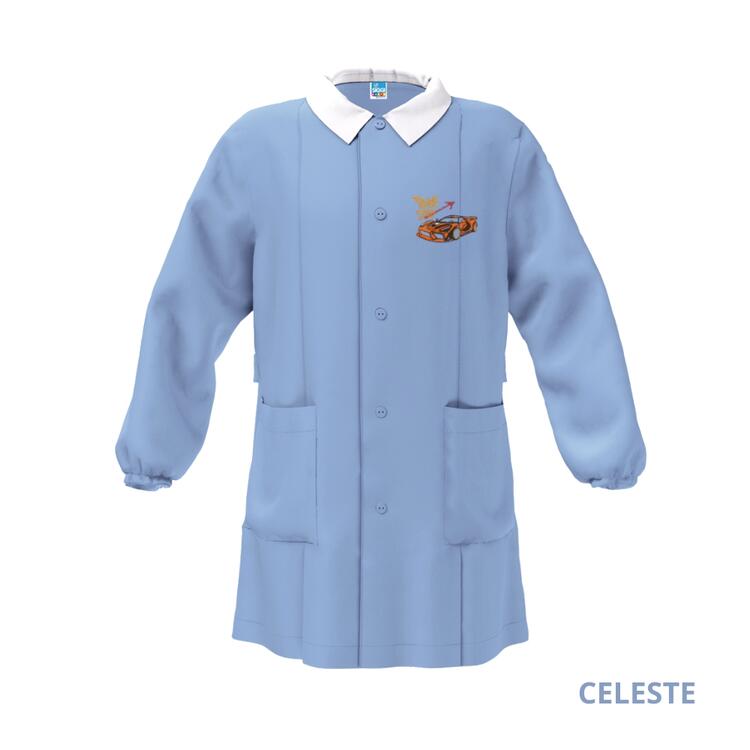 GREMBIULE SCUOLA BAMBINO SIGGI 33GR4243 RICAMO AUTO DA CORSA Siggi