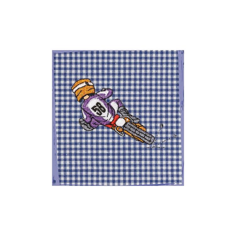 GREMBIULE SCUOLA BAMBINO SIGGI 33GR4249 RICAMO MOTO Siggi