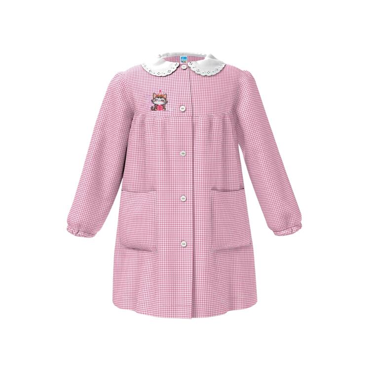GREMBIULE ASILO BAMBINA SIGGI 33GR4330 RICAMO GATTINO Siggi
