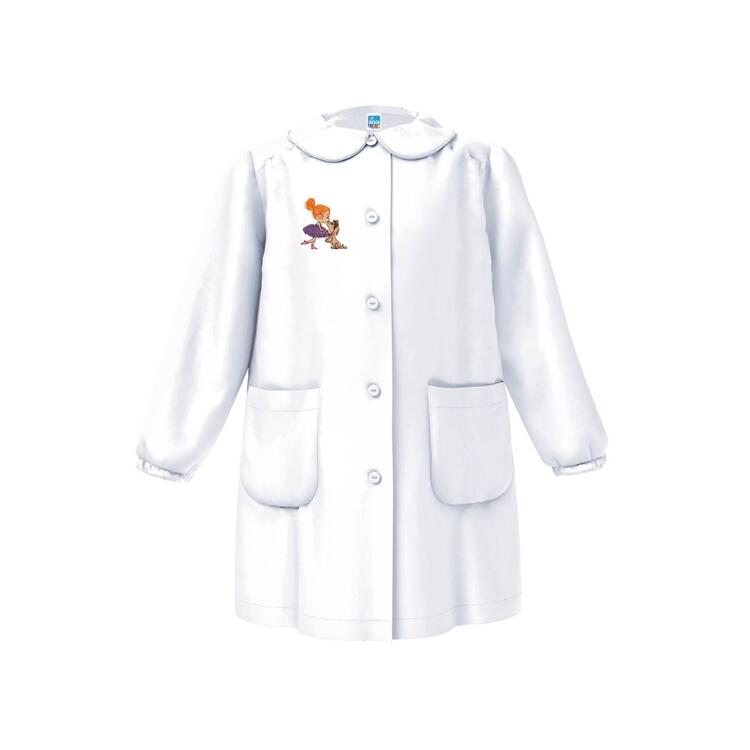 GREMBIULE ASILO BAMBINA SIGGI 33GR4331 RICAMO BALLERINA E CAGNOLINO Siggi