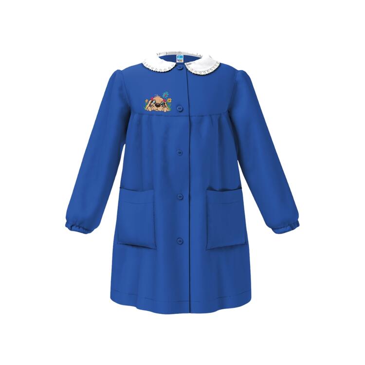 GREMBIULE SCUOLA BAMBINA SIGGI 33GR4364 RICAMO CAGNOLINO Siggi