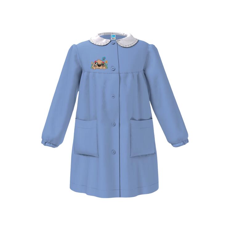 GREMBIULE SCUOLA BAMBINA SIGGI 33GR4364 RICAMO CAGNOLINO Siggi