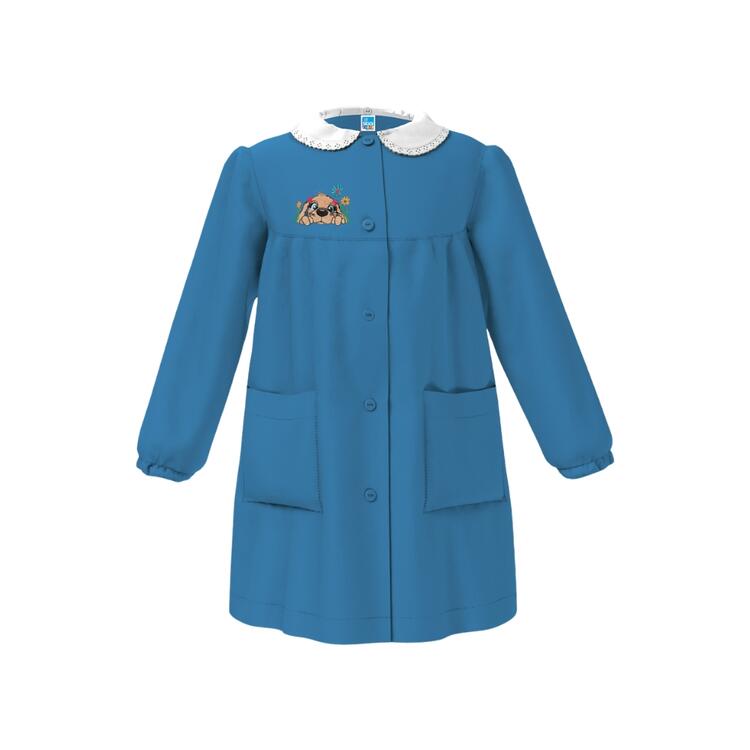 GREMBIULE SCUOLA BAMBINA SIGGI 33GR4364 RICAMO CAGNOLINO Siggi