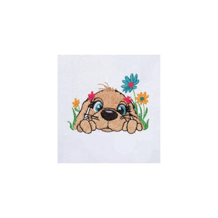GREMBIULE SCUOLA BAMBINA SIGGI 33GR4364 RICAMO CAGNOLINO Siggi