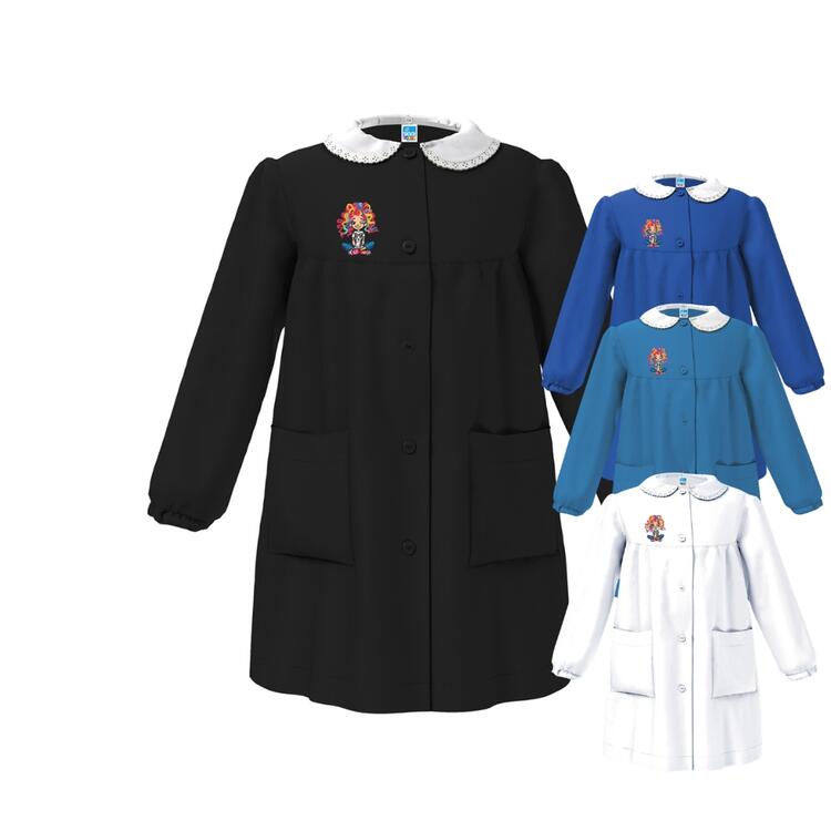 GREMBIULE SCUOLA BAMBINA SIGGI 33GR4366 RICAMO RAGAZZA Siggi
