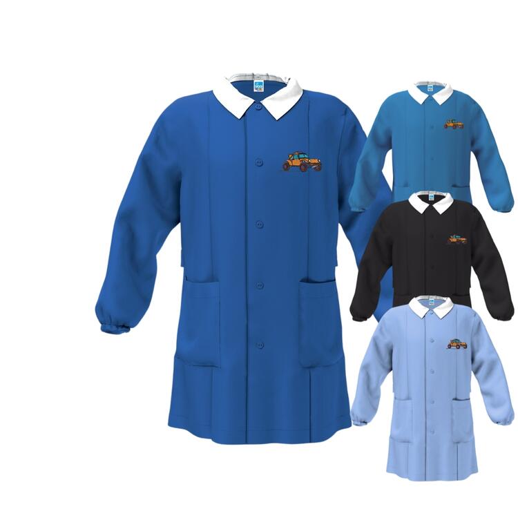 GREMBIULE SCUOLA BAMBINO SIGGI 33GR4393 RICAMO AUTO Siggi