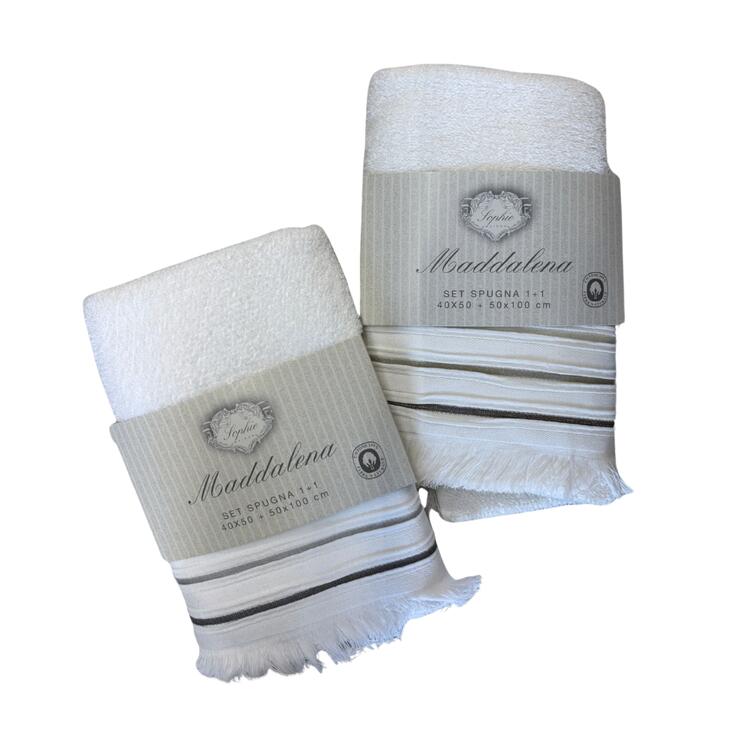 SET OF 2 SOPHIE COTTON TOWELS MAISON MADDALENA SOPHIE MAISON