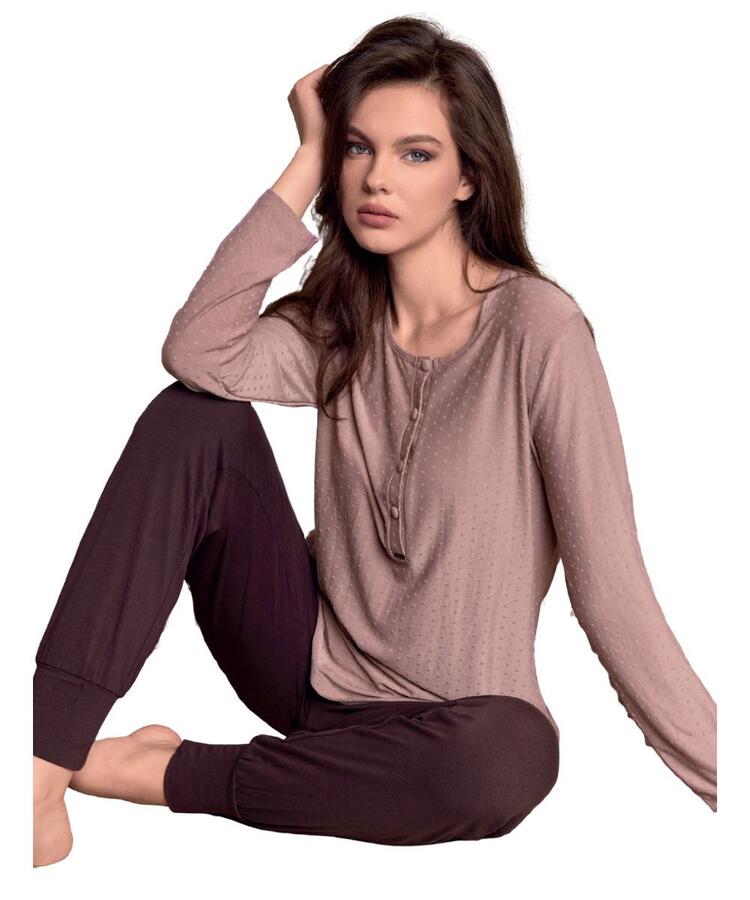 Pigiama donna in viscosa pesante Lormar Together TOG654458 Lormar