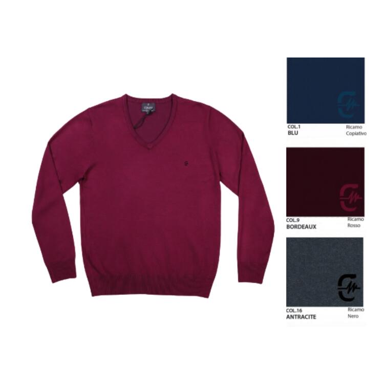 MAGLIA UOMO TRICOT MANICA LUNGA SCOLLO V COVERI TR1721 Coveri Moving