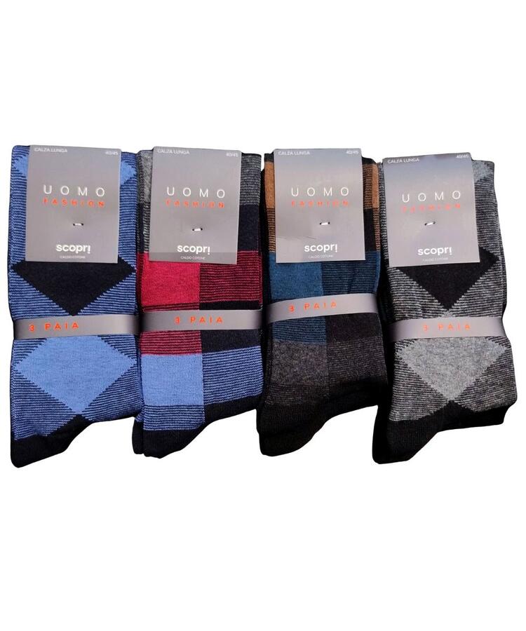 Calzino lungo uomo in cotone caldo Scopri Prisco Terni Scopri Calze