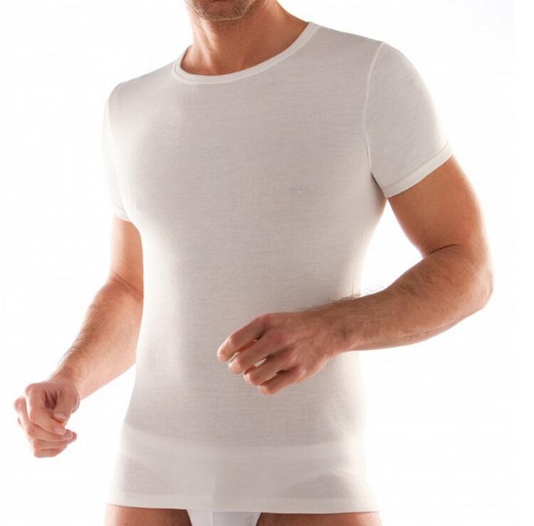 CAGI 3 T-Shirt Uomo Girocollo – Mezza Manica In Lana E Cotone – Art.5330 – Traspirante E Morbida