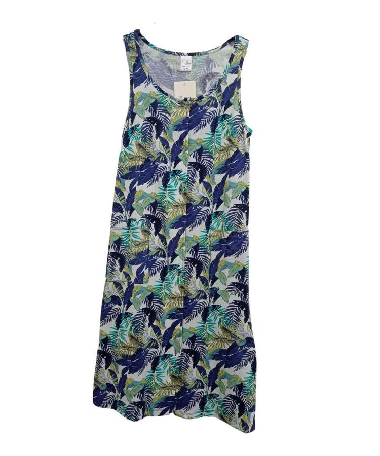 Women's open sleeveless sundress in cotton jersey Flora V078 FLORA