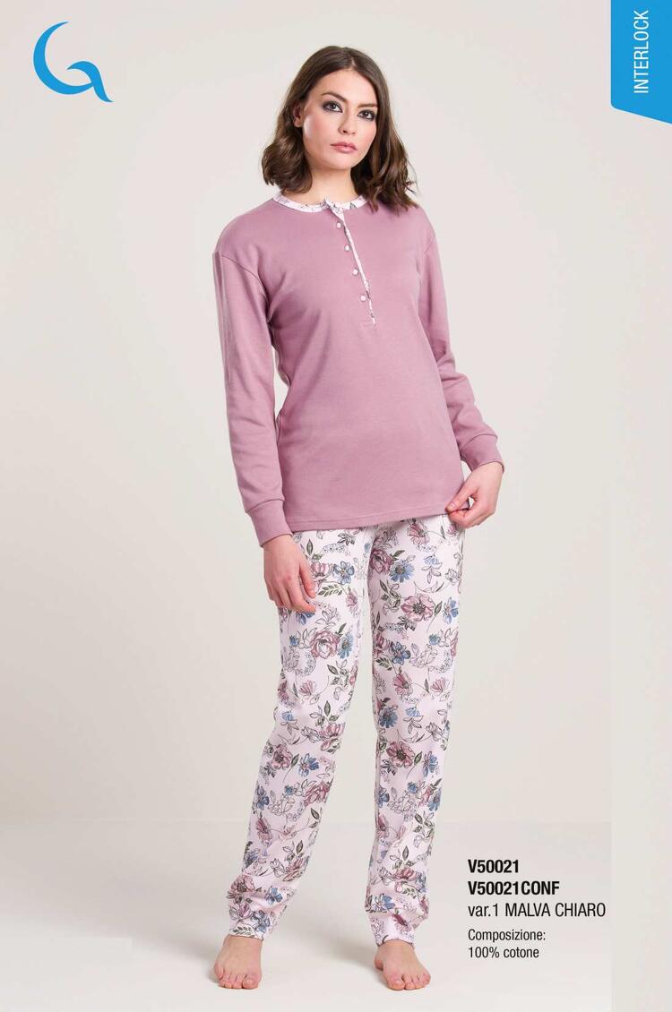 Gary V50021 Women's Warm Cotton Jersey Seraph Pyjamas Gary