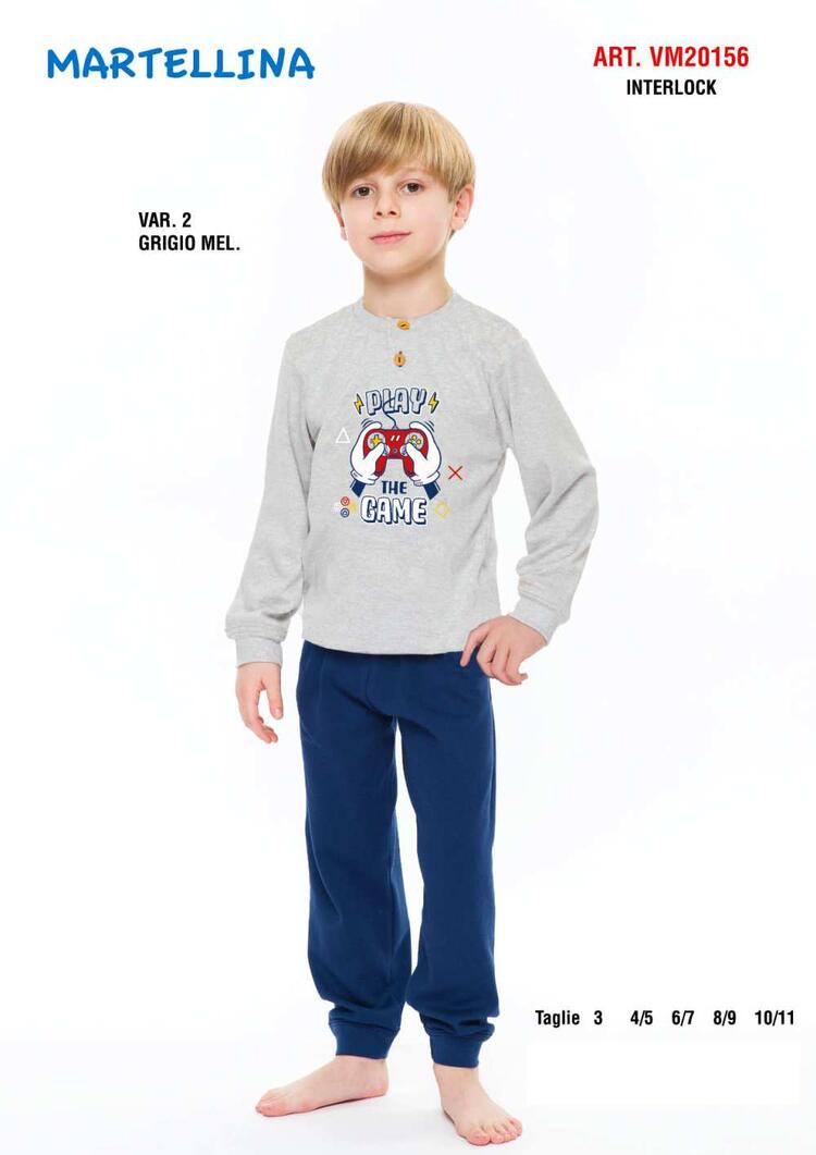 Children's pajamas in WARM cotton Martellina VM20156 Martellina