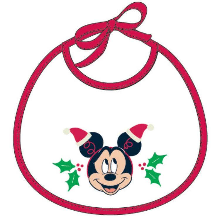 BAVAGLINO NEONATO IN SPUGNA TOPOLINO NATALE WD9650 Disney Baby