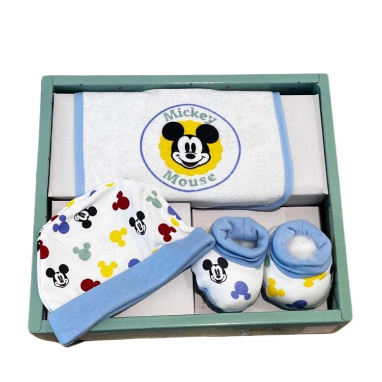 CORREDINO NEONATO 3 PEZZI BAVETTA, SCARPINE E BERRETTA DISNEY WR6003 Disney Baby