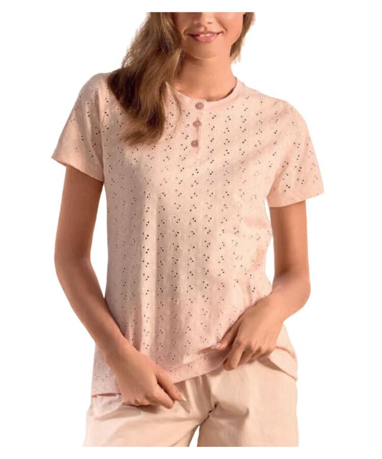 Pigiama donna a manica corta in jersey di cotone Infiore Young YNG654140 Infiore