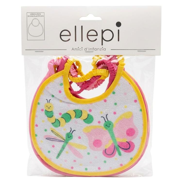 BAVETTA NEONATA IN SPUGNA PLASTIFICATA CON ELASTICO AD9560 Ellepi