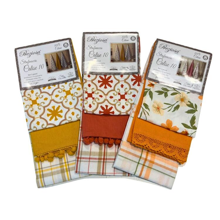 SET 3 STROFINACCI CUCINA PREZIOSA CALISE 10 Preziosa