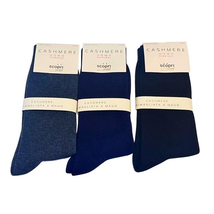CALZINO CORTO UOMO TINTA UNITA CASHMERE SCOPRI PRISCO CASHMERE UC Scopri Calze
