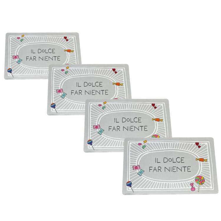 SET 4 PEZZI TOVAGLIETTA STAMPA AMERICANO COMIC LOVELY HOME