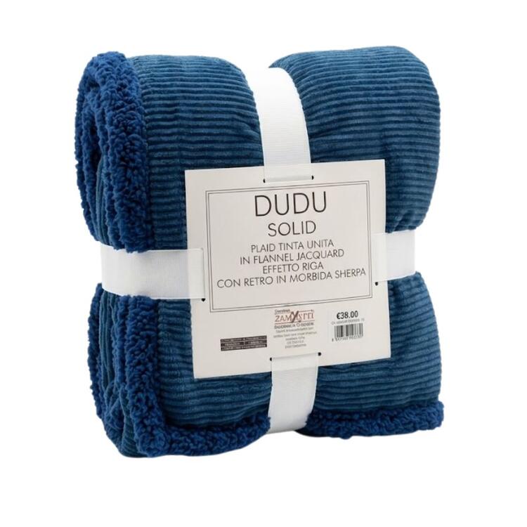 Plaid tinta unita coral e sherpa Dudu Solid 130X160 ZAMBAITI